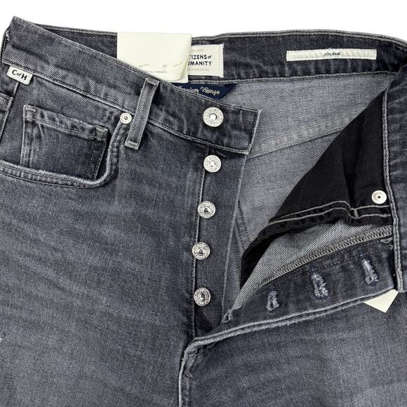 NWT CITIZENS OF HUMANITY Jolene High Rise Vintage Slim Size 23 Graphite - Picture 3 of 8